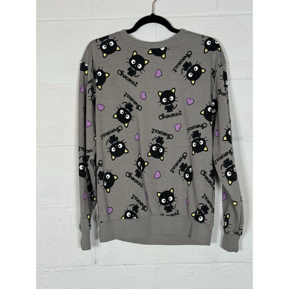 Sanrio Chococat Gray Sweatshirt XS Bioworld‎ Kawaii Hearts Cat Pullover HTF